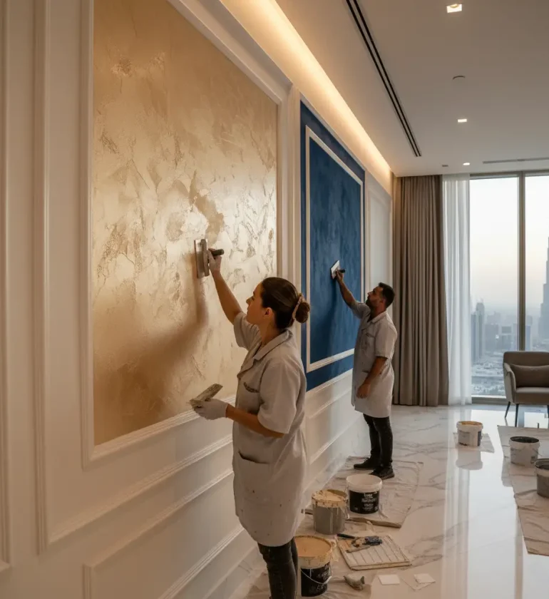 Painting Services in Dubai | Lime Hut 1 A bright, modern living room after a professional interior Painting Services in Dubai.