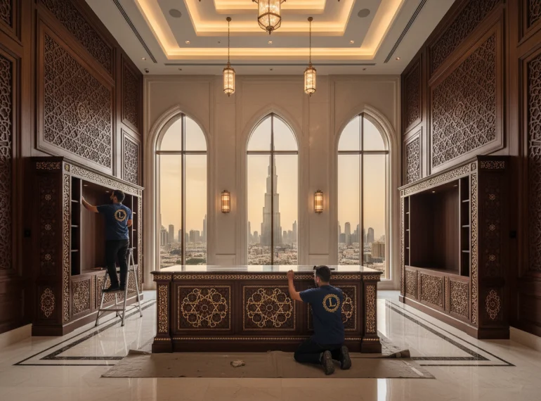 Bespoke Furniture in Dubai solid wood dining table, handmade by the craftsmen at Lime Hut in Dubai.